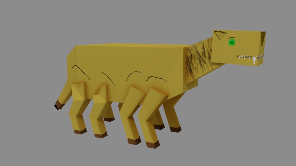 Low-poly Banth preview image 1